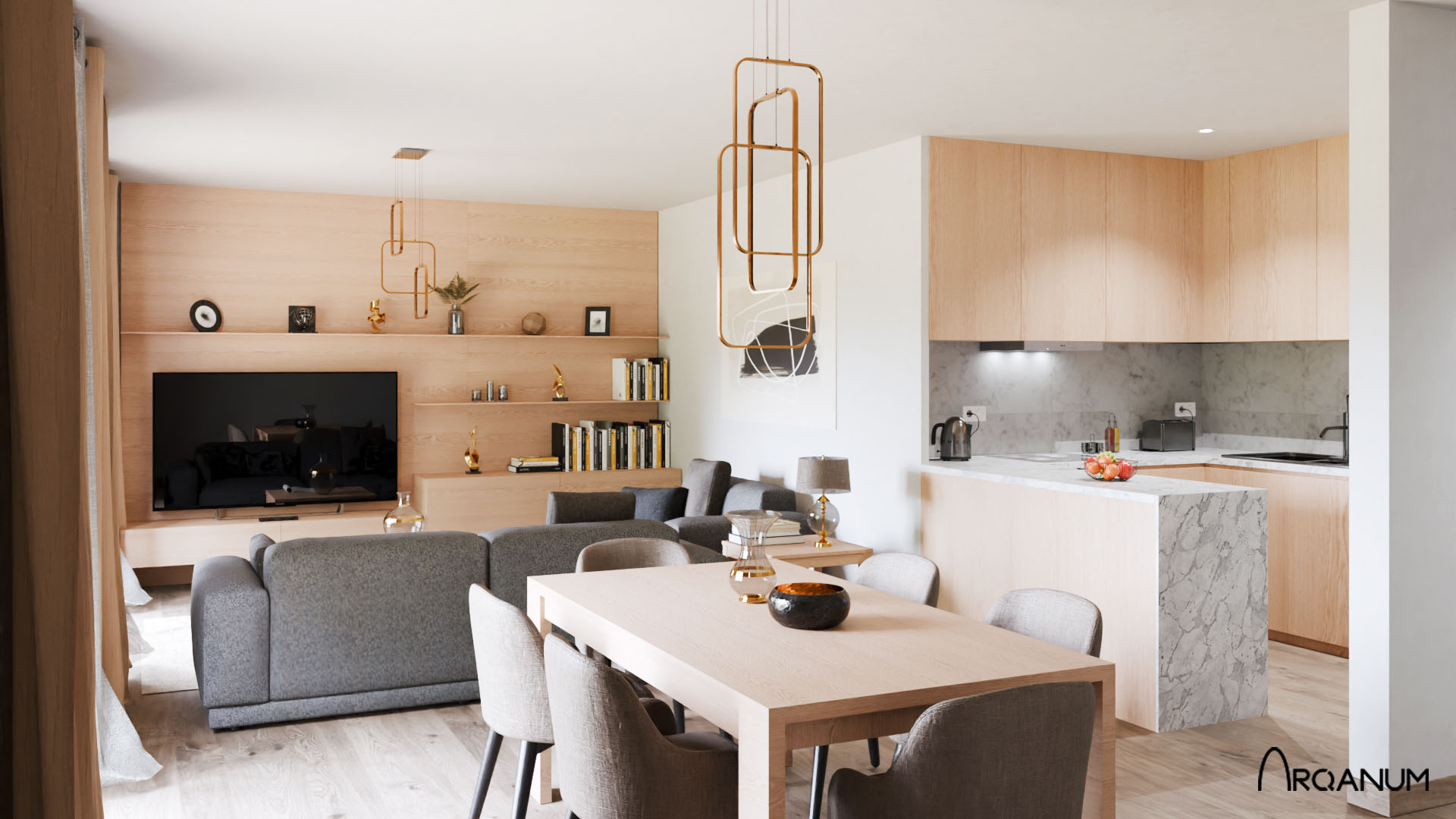 Housing in Madrid, living room